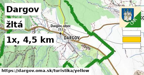 Dargov Turistické trasy žltá 
