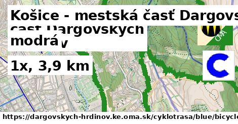 Košice - mestská časť Dargovských hrdinov Cyklotrasy modrá bicycle