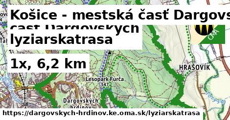 Košice - mestská časť Dargovských hrdinov Lyžiarske trasy  