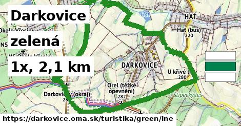 Darkovice Turistické trasy zelená iná