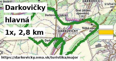Darkovičky Turistické trasy hlavná 