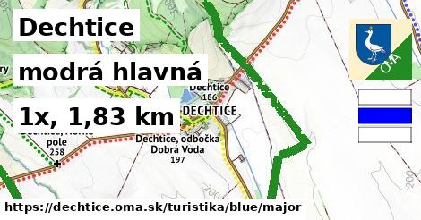 Dechtice Turistické trasy modrá hlavná