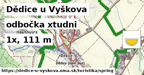 Dědice u Vyškova Turistické trasy odbočka xtudni 