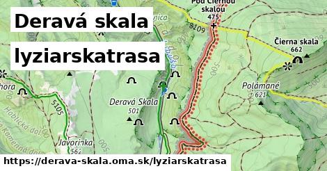 Deravá skala Lyžiarske trasy  