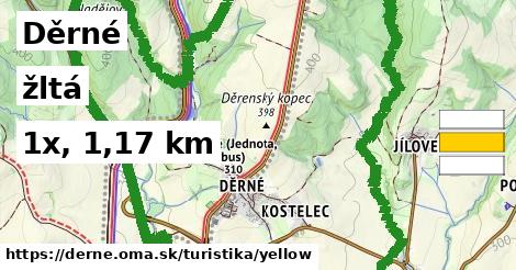 Děrné Turistické trasy žltá 