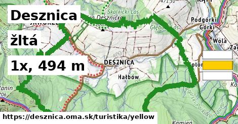Desznica Turistické trasy žltá 