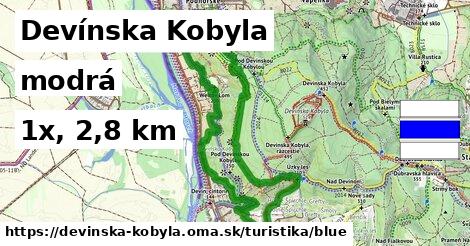 Devínska Kobyla Turistické trasy modrá 