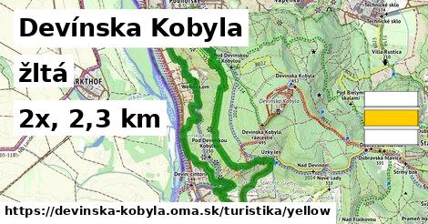Devínska Kobyla Turistické trasy žltá 