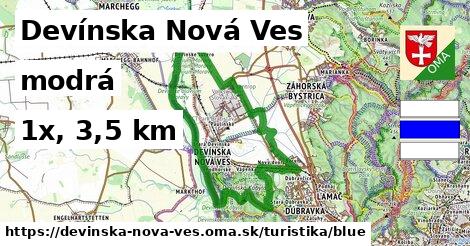 Devínska Nová Ves Turistické trasy modrá 