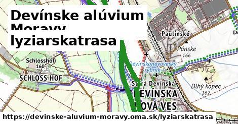 Devínske alúvium Moravy Lyžiarske trasy  