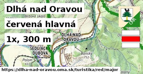 Dlhá nad Oravou Turistické trasy červená hlavná