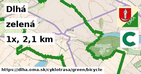 Dlhá Cyklotrasy zelená bicycle