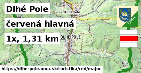 Dlhé Pole Turistické trasy červená hlavná