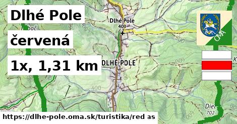 Dlhé Pole Turistické trasy červená 