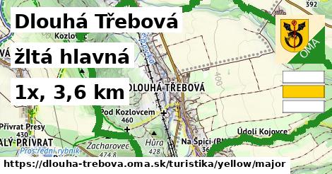 Dlouhá Třebová Turistické trasy žltá hlavná