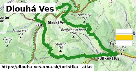 Dlouhá Ves Turistické trasy  