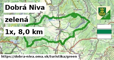 Dobrá Niva Turistické trasy zelená 