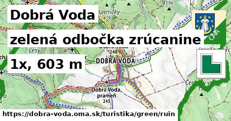 Dobrá Voda Turistické trasy zelená odbočka zrúcanine