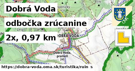 Dobrá Voda Turistické trasy odbočka zrúcanine 