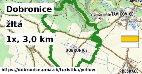 Dobronice Turistické trasy žltá 