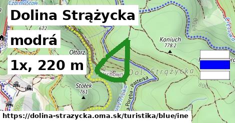 Dolina Strążycka Turistické trasy modrá iná
