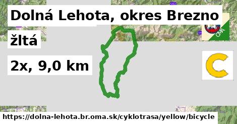 Dolná Lehota, okres Brezno Cyklotrasy žltá bicycle