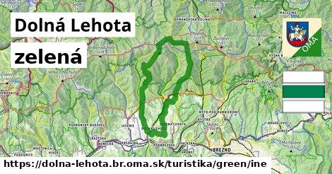 Dolná Lehota, okres Brezno Turistické trasy zelená iná