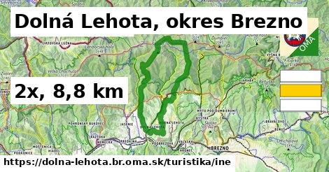 Dolná Lehota, okres Brezno Turistické trasy iná 