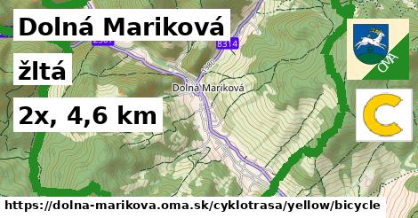 Dolná Mariková Cyklotrasy žltá bicycle