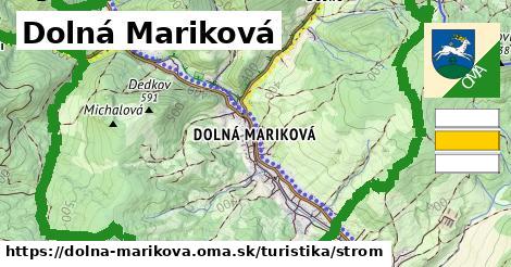 Dolná Mariková Turistické trasy strom 