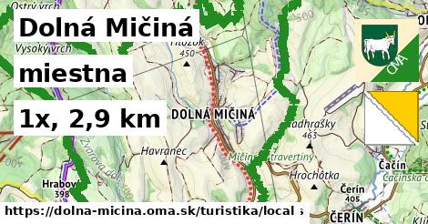 Dolná Mičiná Turistické trasy miestna 