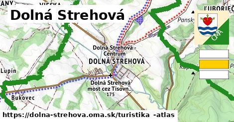 Dolná Strehová Turistické trasy  