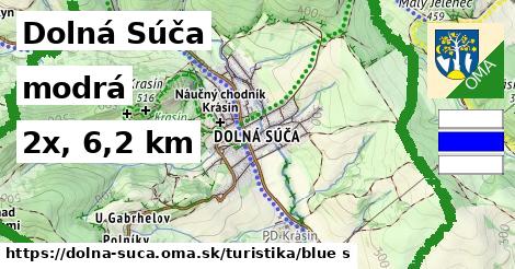 Dolná Súča Turistické trasy modrá 