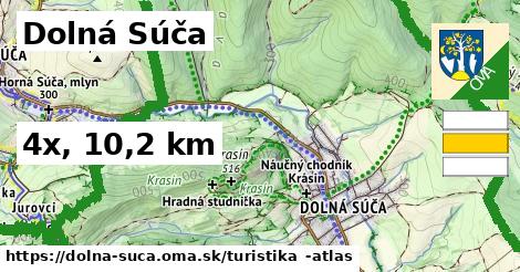 Dolná Súča Turistické trasy  