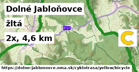 Dolné Jabloňovce Cyklotrasy žltá bicycle