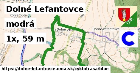 Dolné Lefantovce Cyklotrasy modrá 