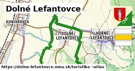 Dolné Lefantovce Turistické trasy  