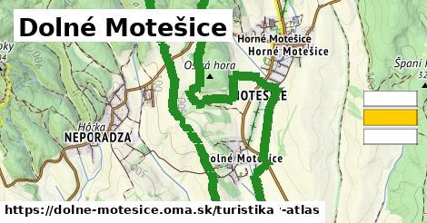 Dolné Motešice Turistické trasy  
