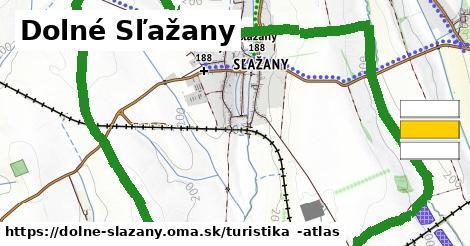 Dolné Sľažany Turistické trasy  