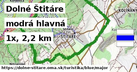 Dolné Štitáre Turistické trasy modrá hlavná