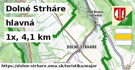 Dolné Strháre Turistické trasy hlavná 