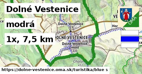 Dolné Vestenice Turistické trasy modrá 