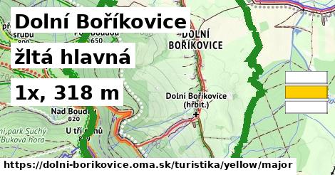 Dolní Boříkovice Turistické trasy žltá hlavná