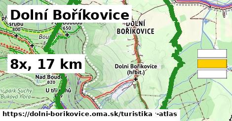 Dolní Boříkovice Turistické trasy  