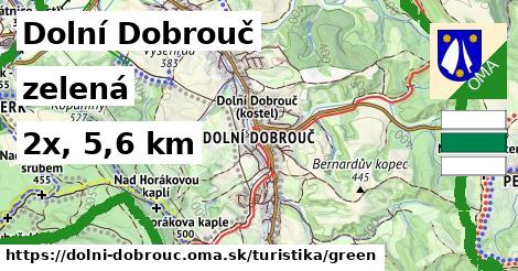 Dolní Dobrouč Turistické trasy zelená 