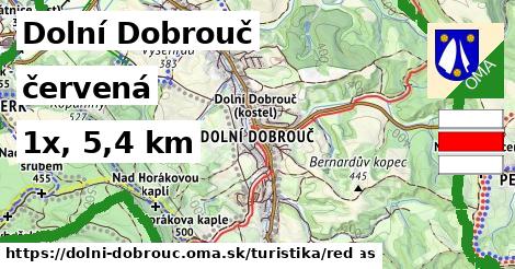 Dolní Dobrouč Turistické trasy červená 