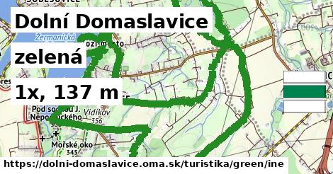 Dolní Domaslavice Turistické trasy zelená iná
