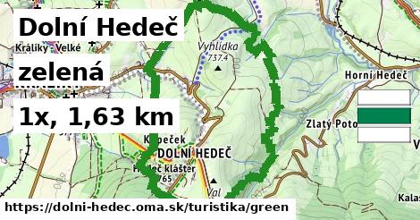 Dolní Hedeč Turistické trasy zelená 
