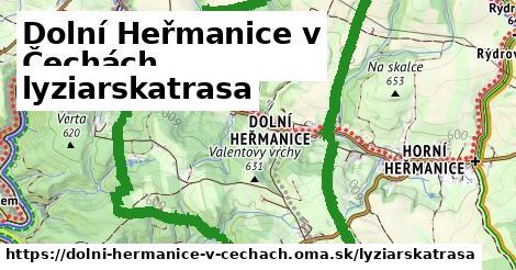Dolní Heřmanice v Čechách Lyžiarske trasy  
