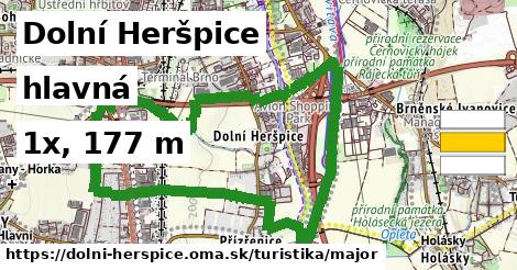 Dolní Heršpice Turistické trasy hlavná 